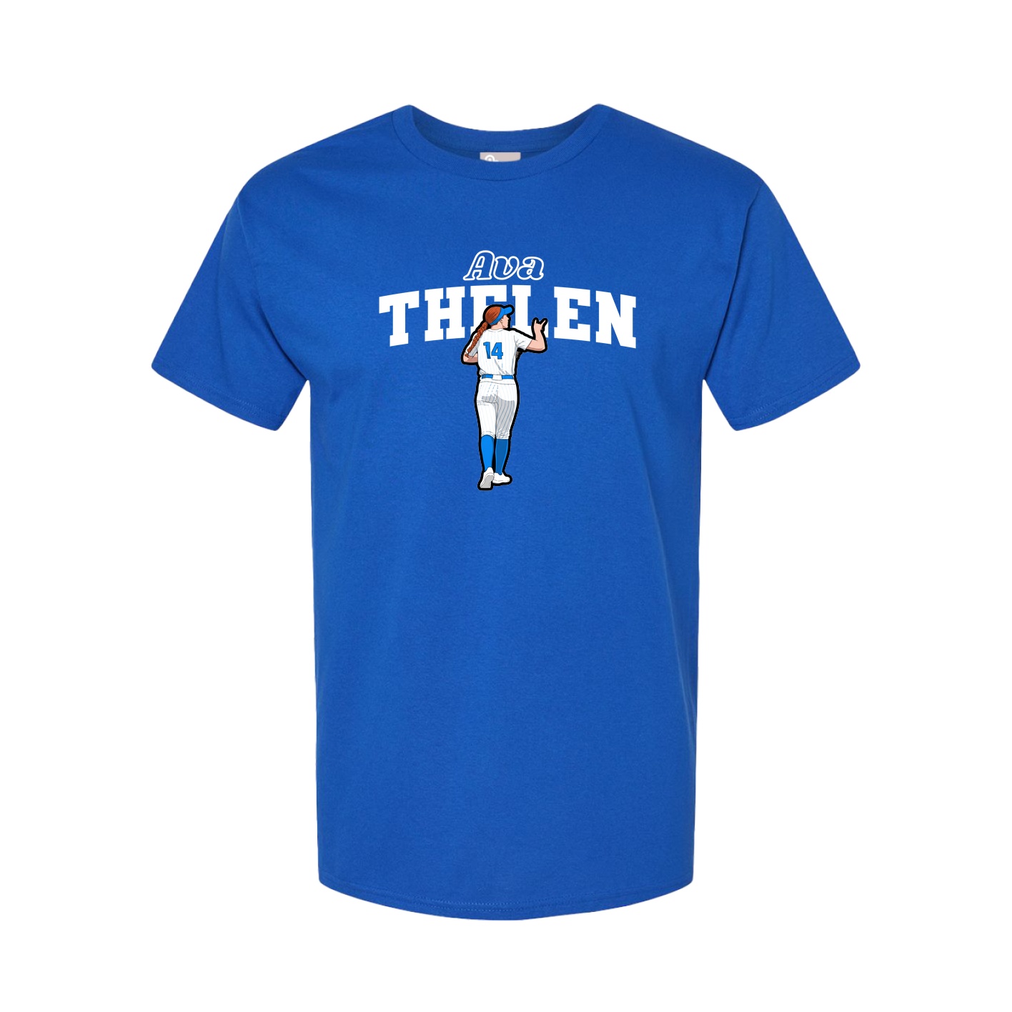 Youth Tee — Name Arch in Royal