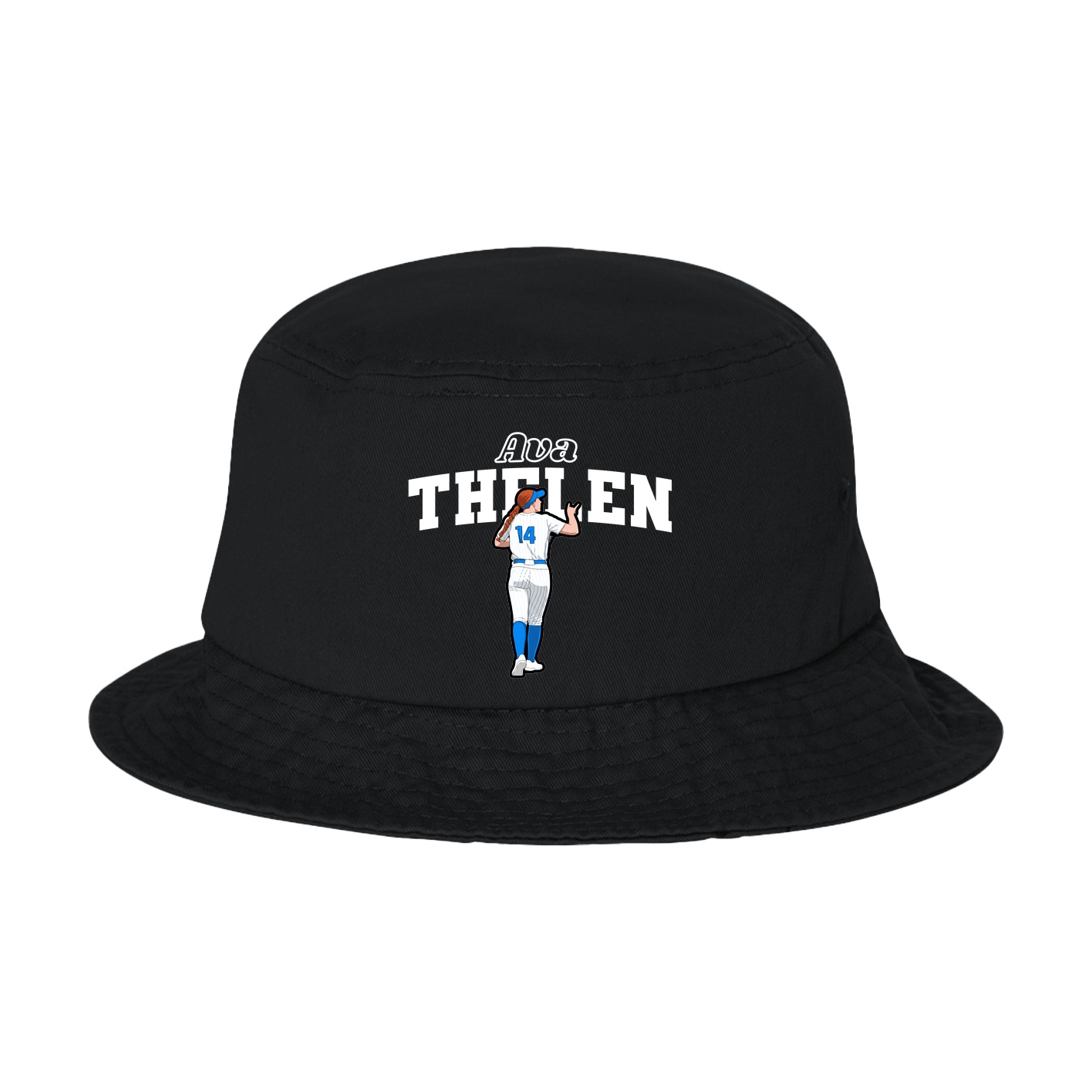 Bucket Cap — Name Arch in Black