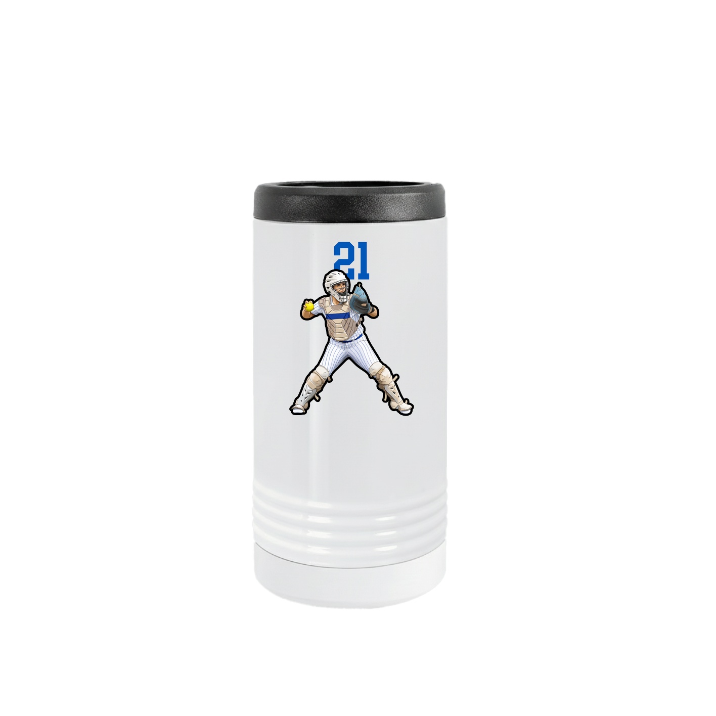 Slim Beverage Holder — Number Top in White