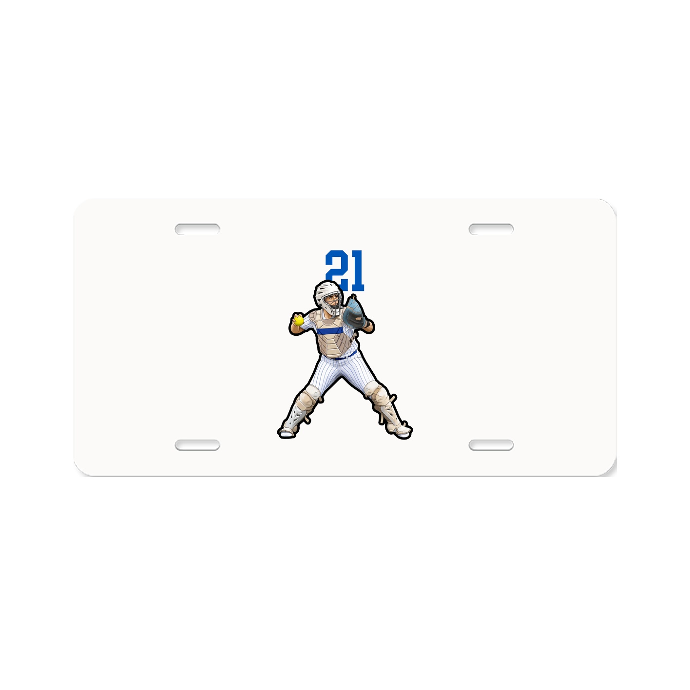 License Plate — Number Top in Classic