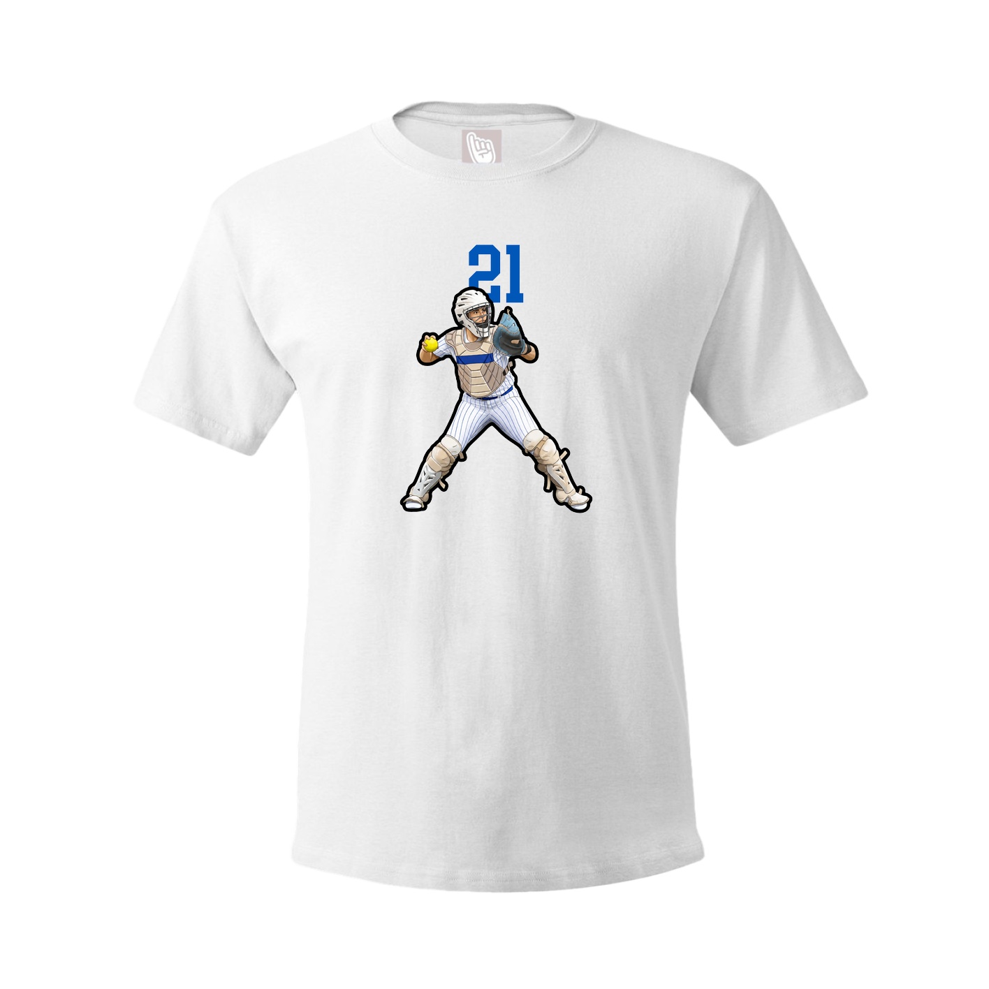 Youth Tee — Number Top in White