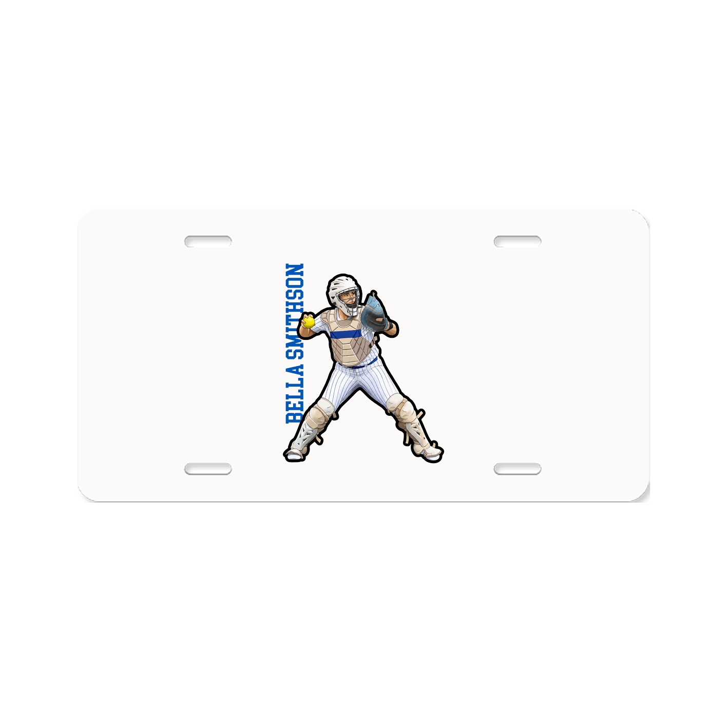 License Plate — Name Vertical in Classic