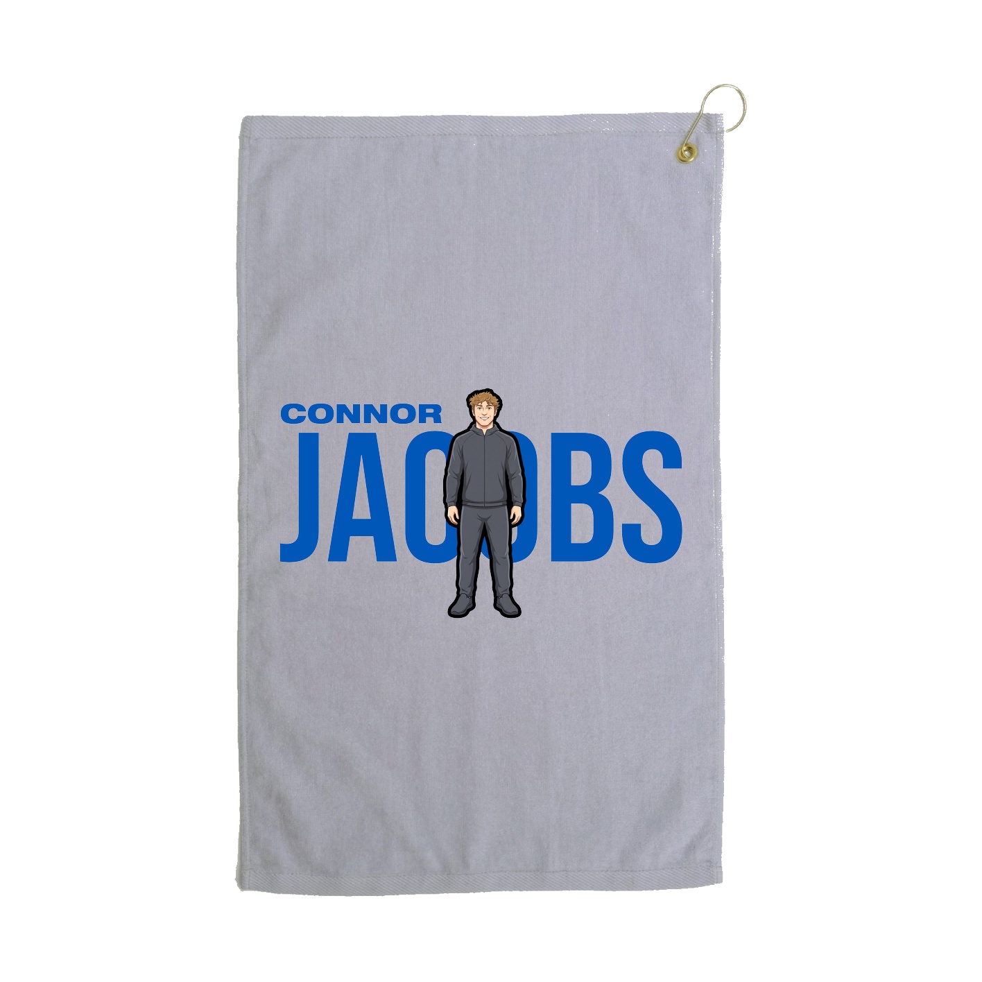 Golf Towel — Player Name in Grey