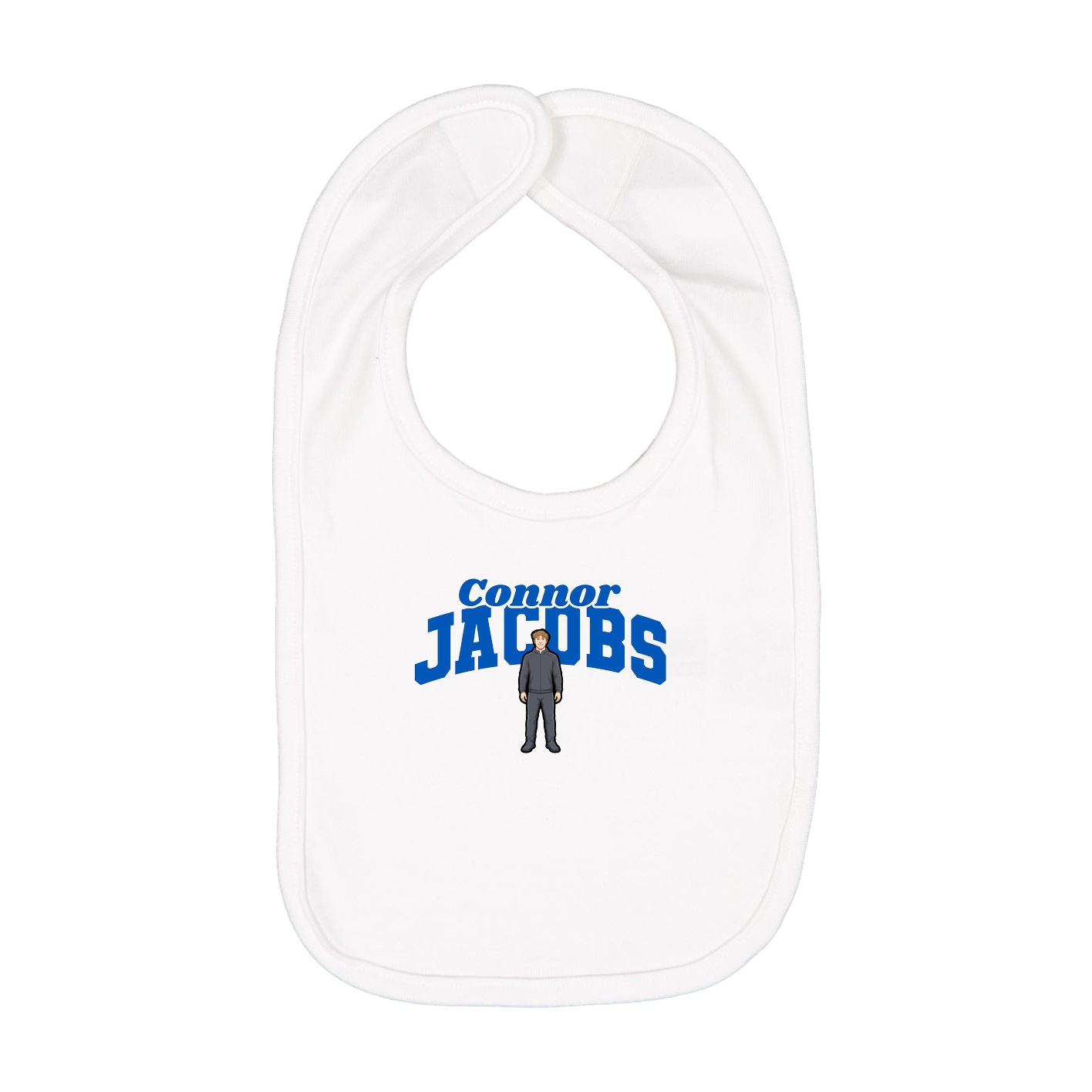 Infant Bib — Signature Arch in White