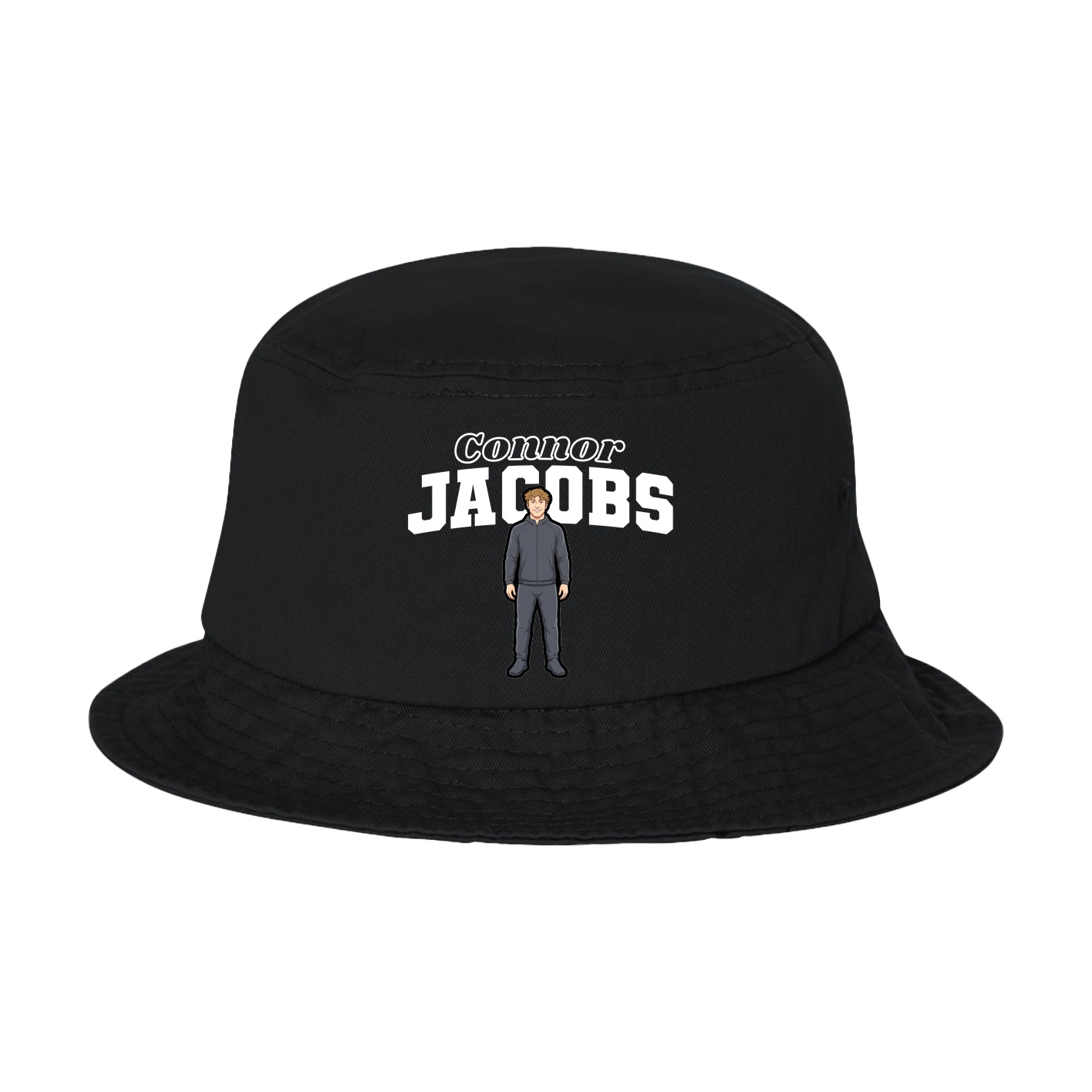 Bucket Cap — Name Arch in Black