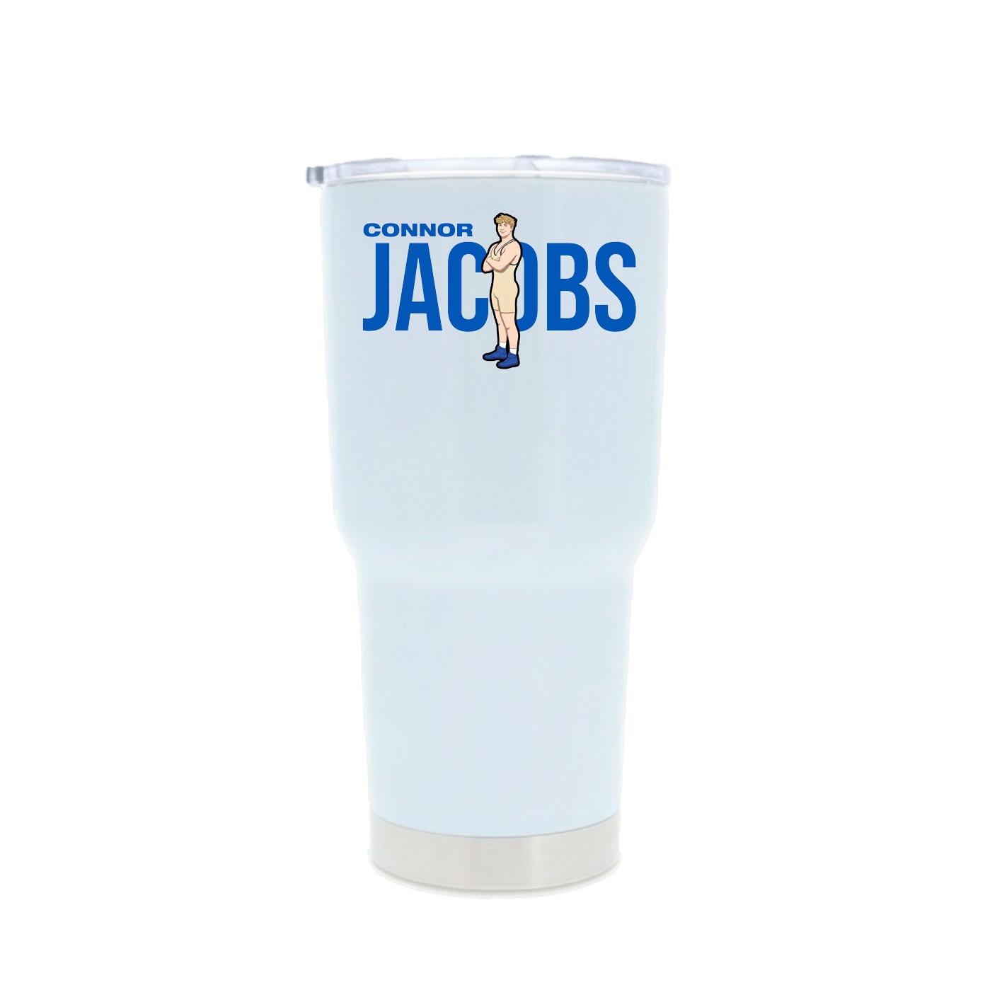 30oz Stainless Steel Tumbler — Player Name in White
