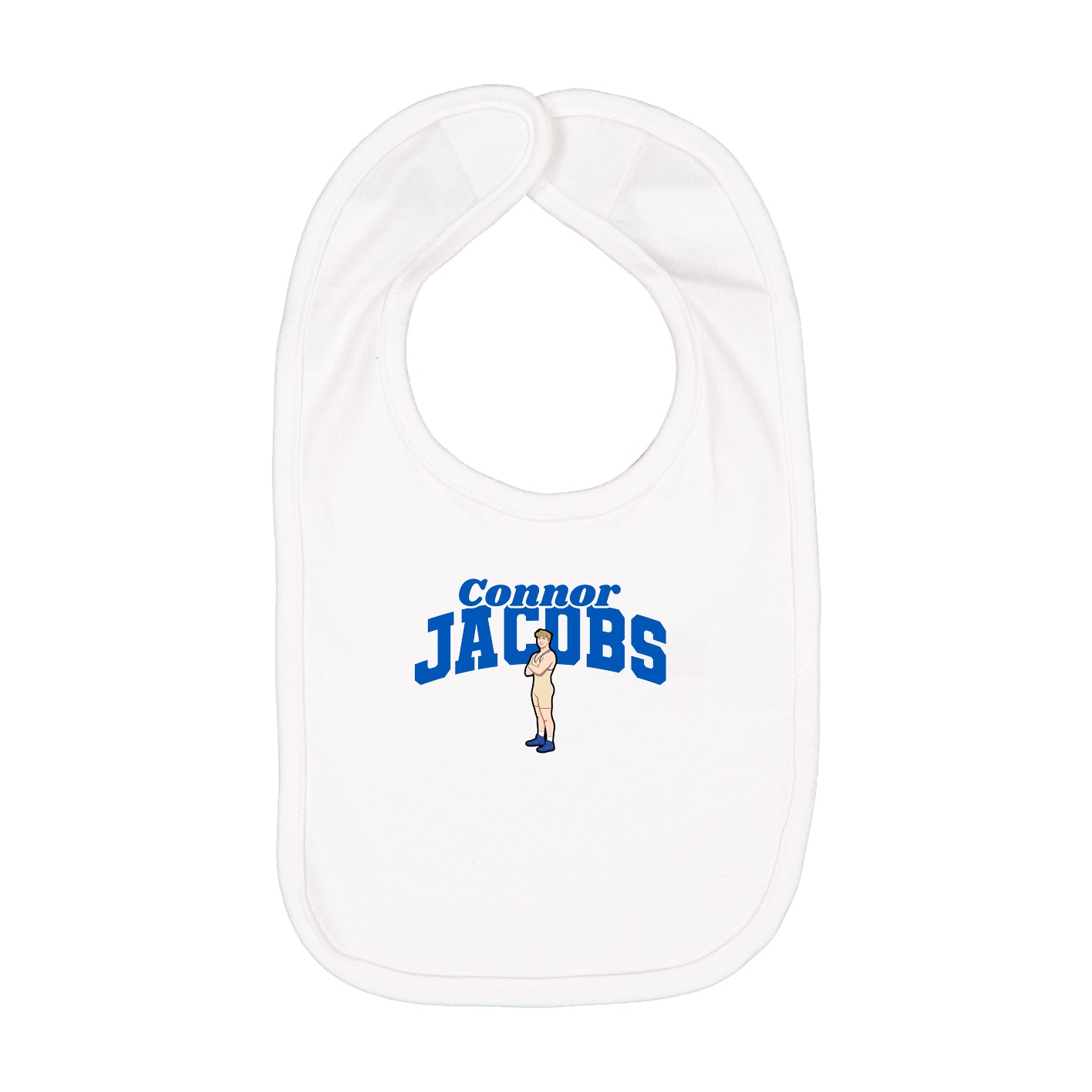Infant Bib — Signature Arch in White