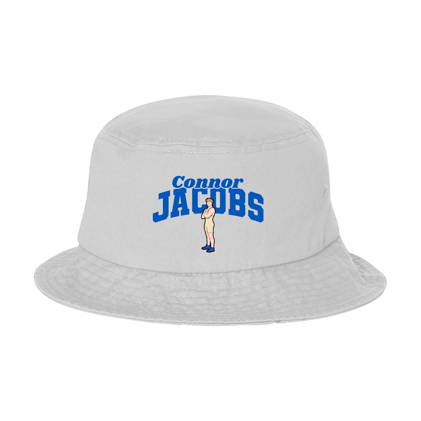 Bucket Cap — Signature Arch in White