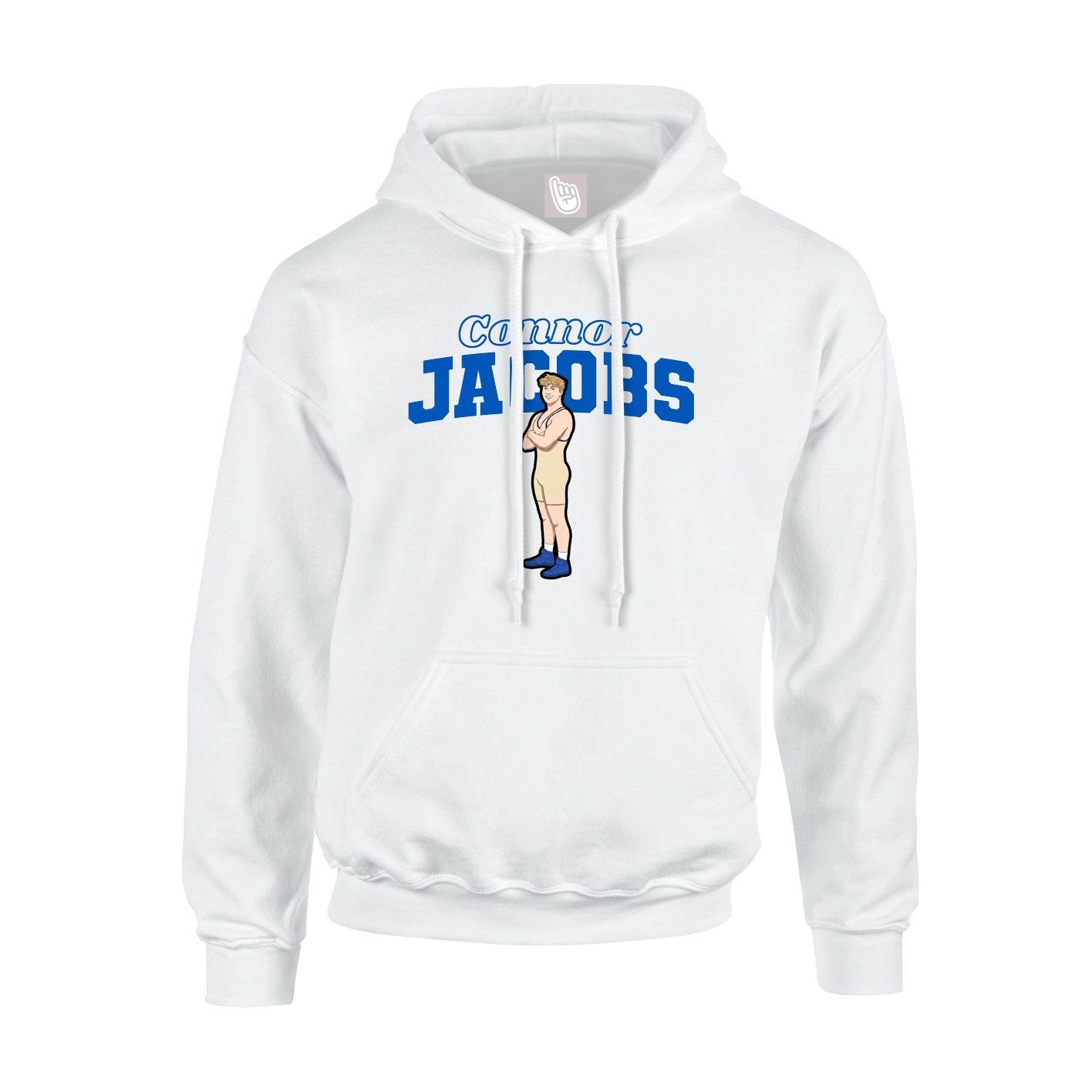 Hoodie — Name Arch in White