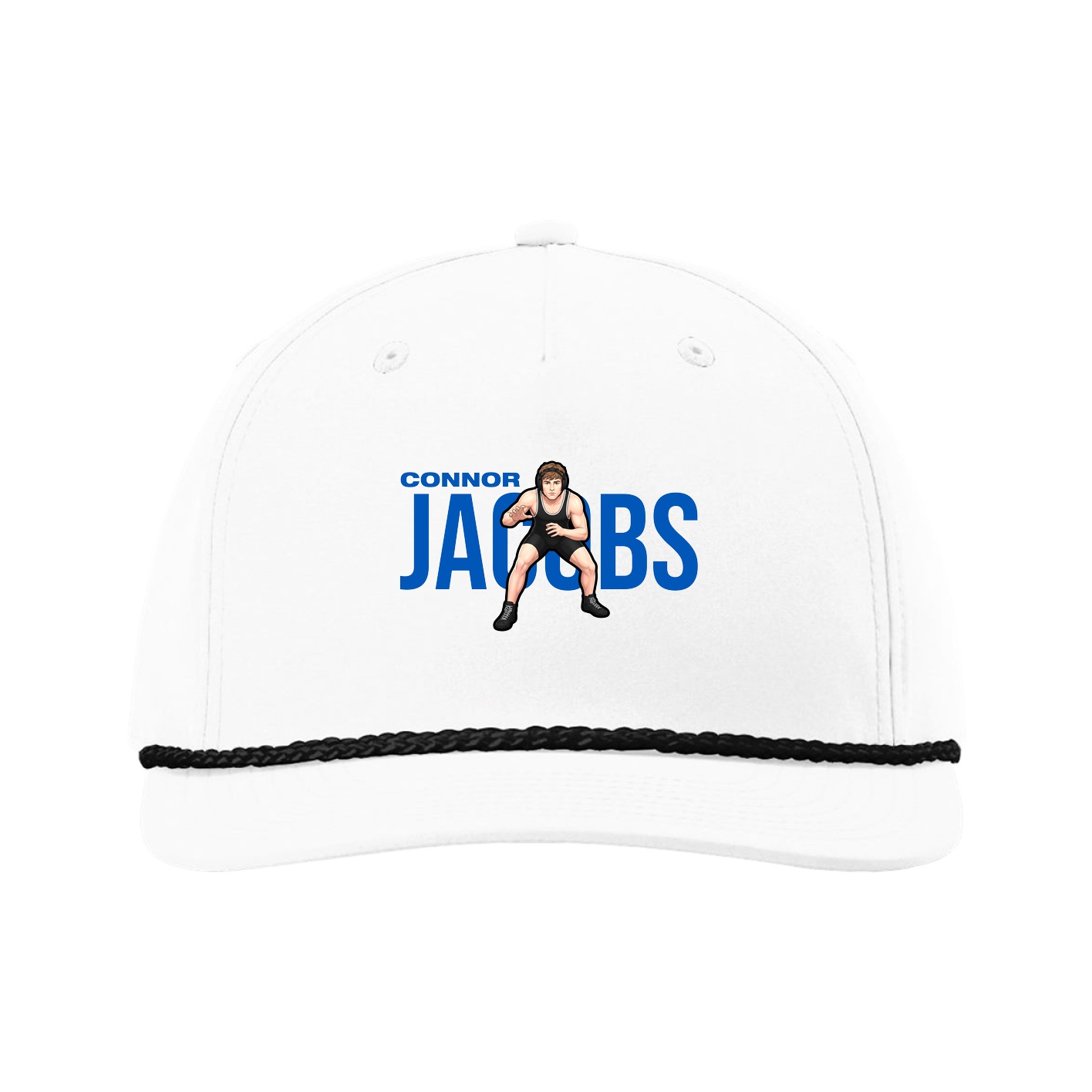 Five-Panel Classic Rope Cap — Player Name in White