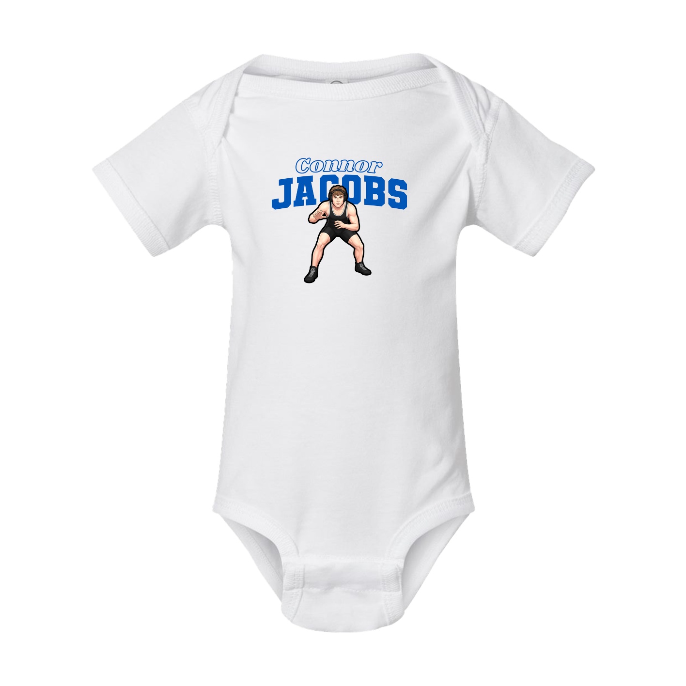 Baby Onesie — Name Arch in White