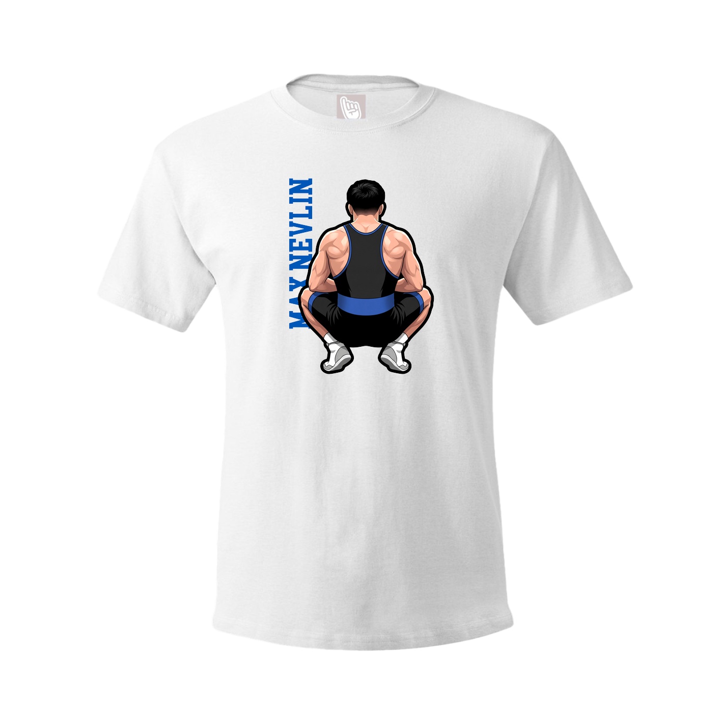 Tee — Name Vertical in White