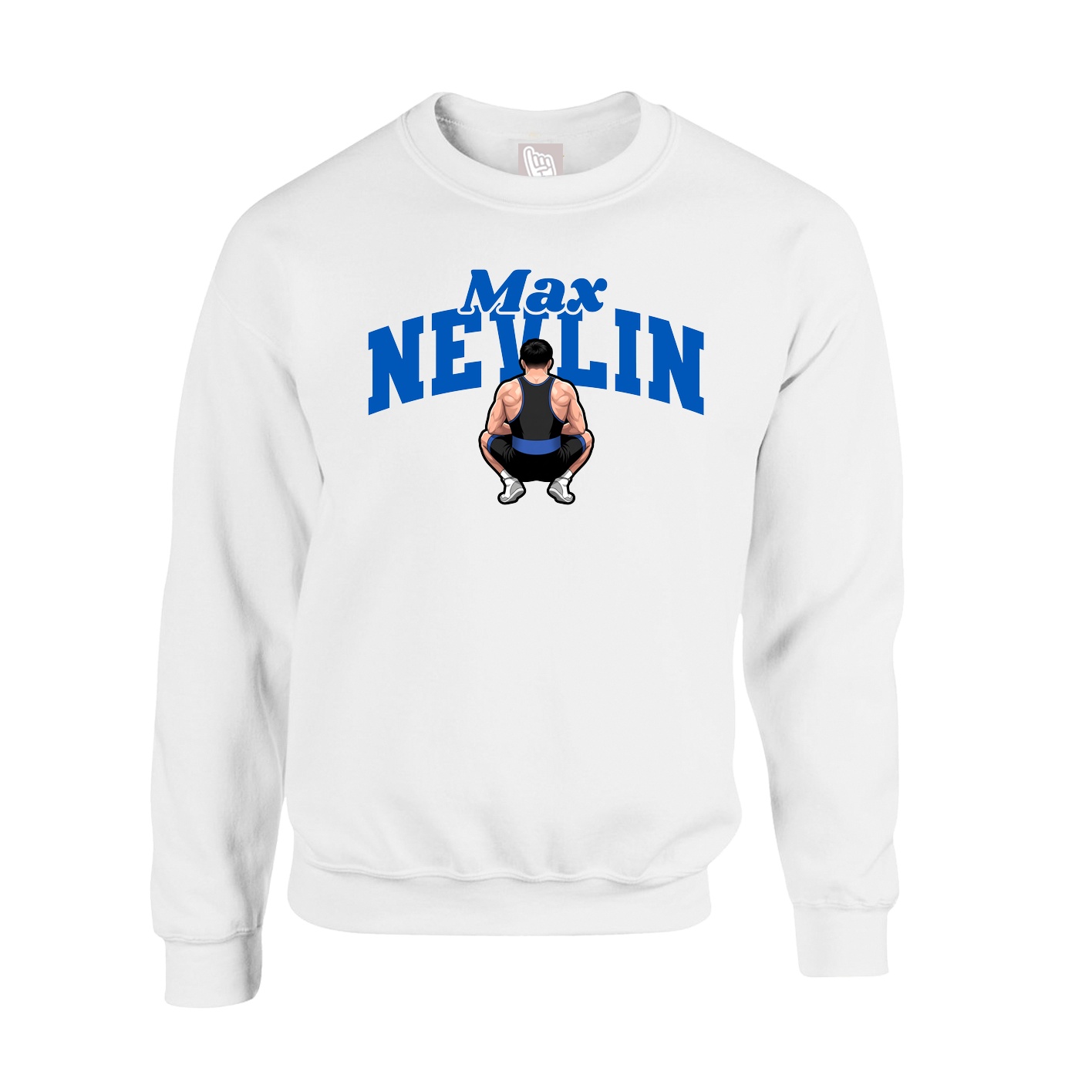 Fleece Crew — Signature Arch in White