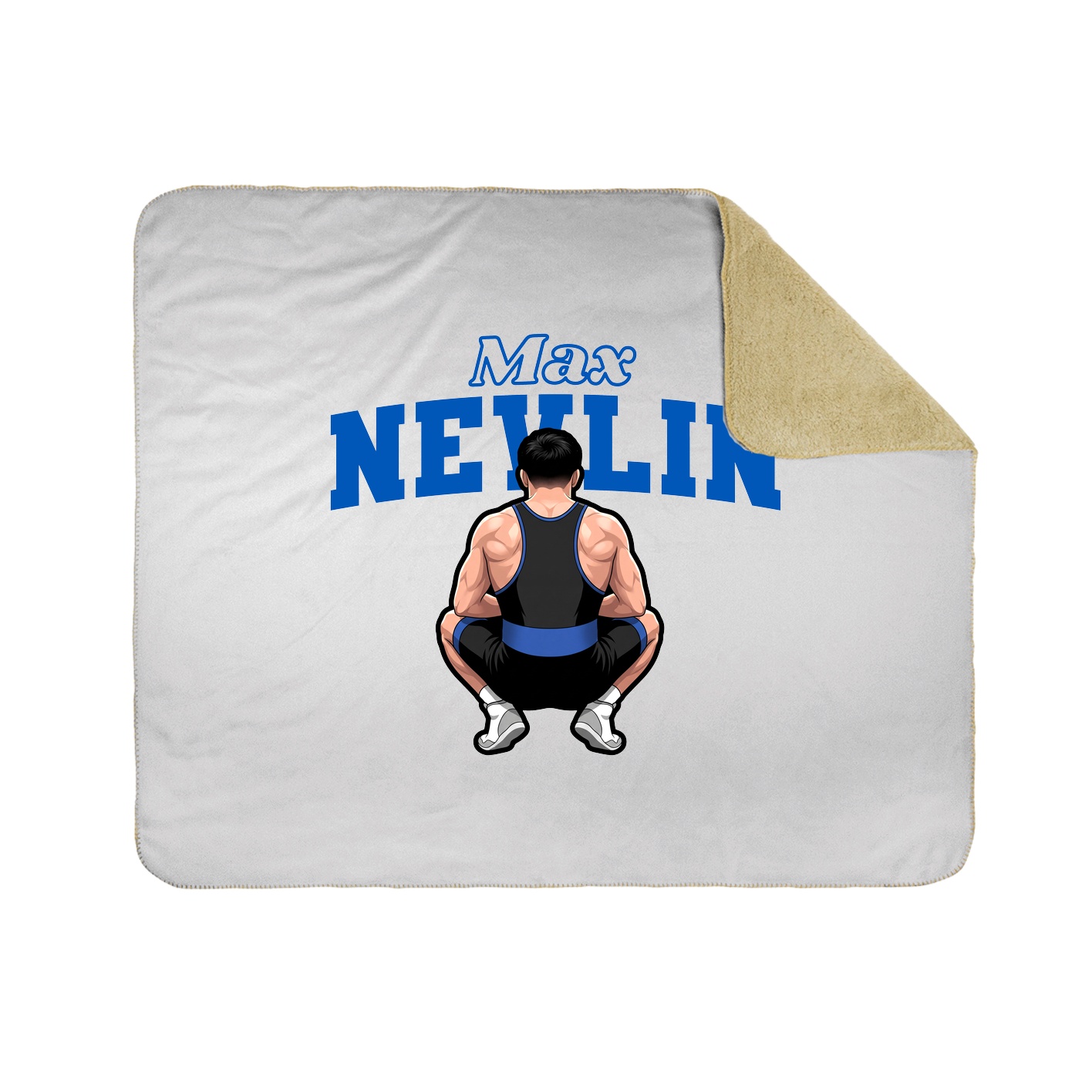 Throw Blanket — Name Arch in White