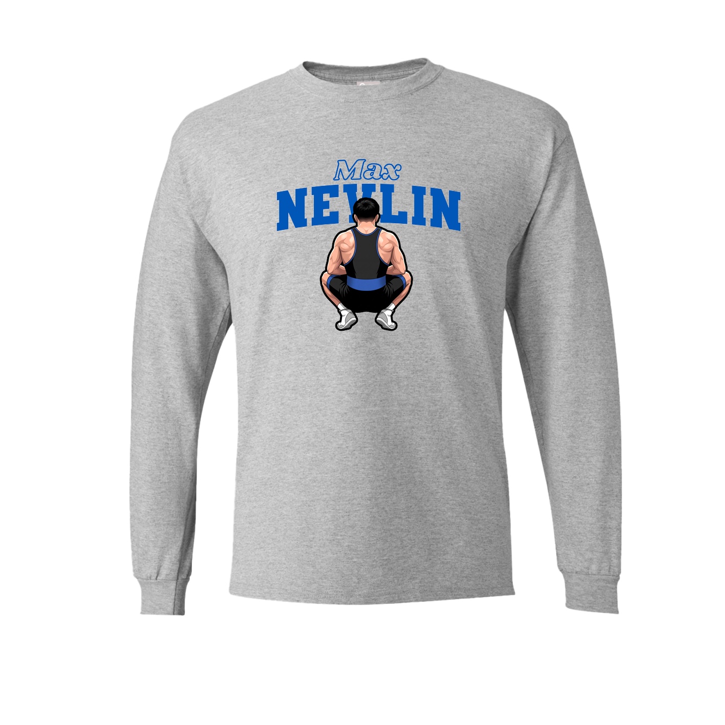 Long Sleeve Tee — Name Arch in Grey