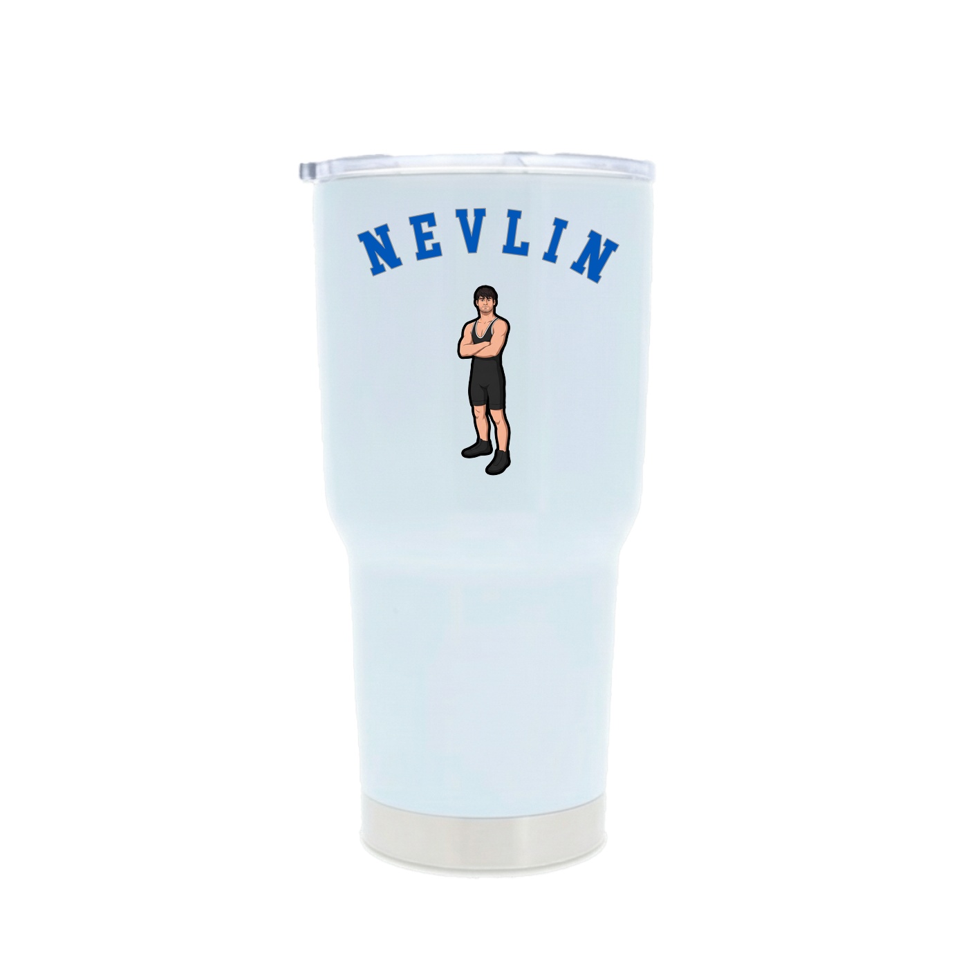 30oz Stainless Steel Tumbler — Shirsey Arch in White