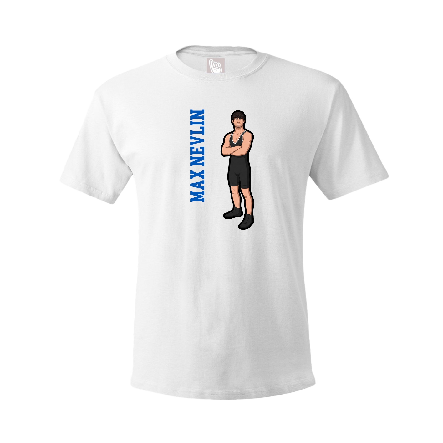 Tee — Name Vertical in White