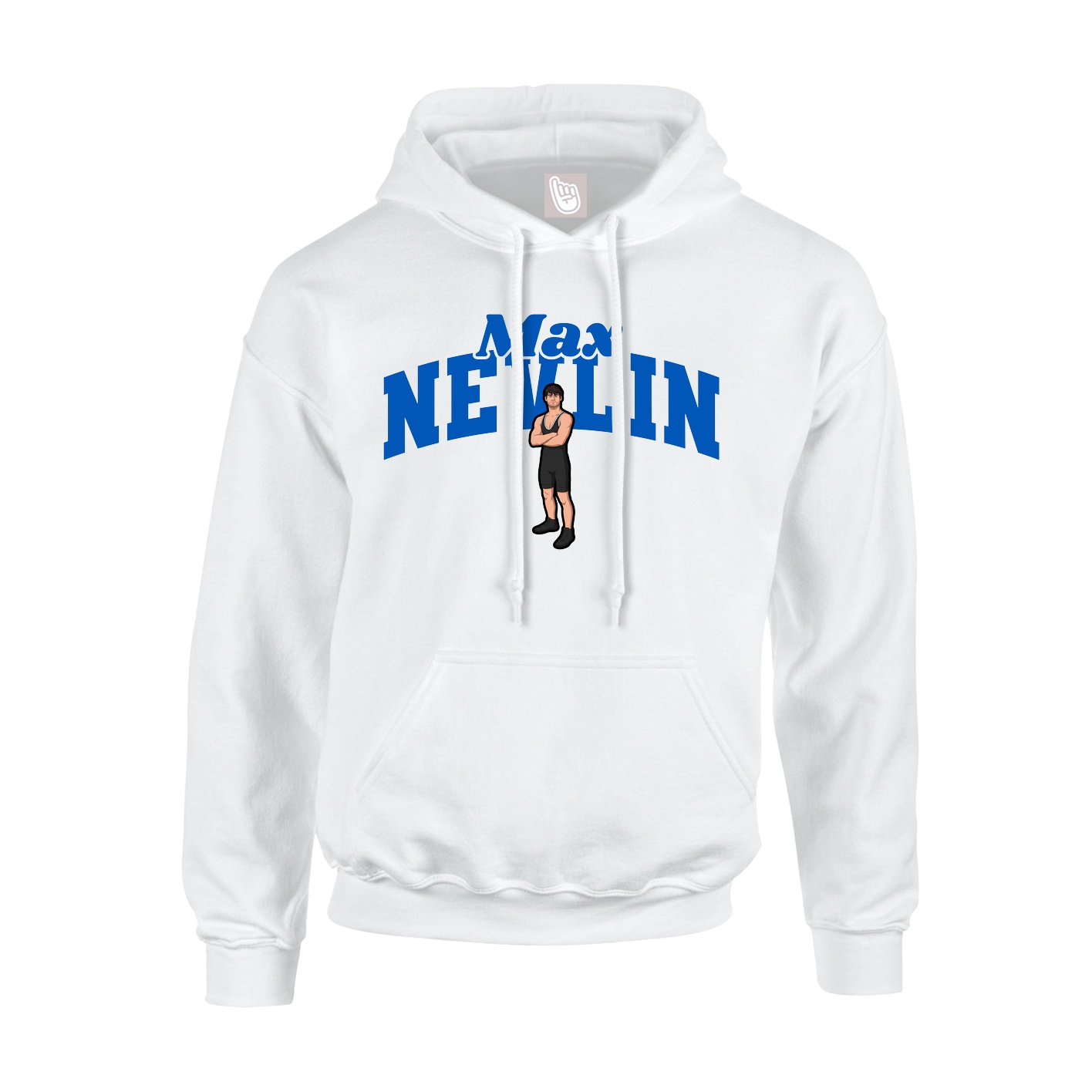 Youth Hoodie — Signature Arch in White