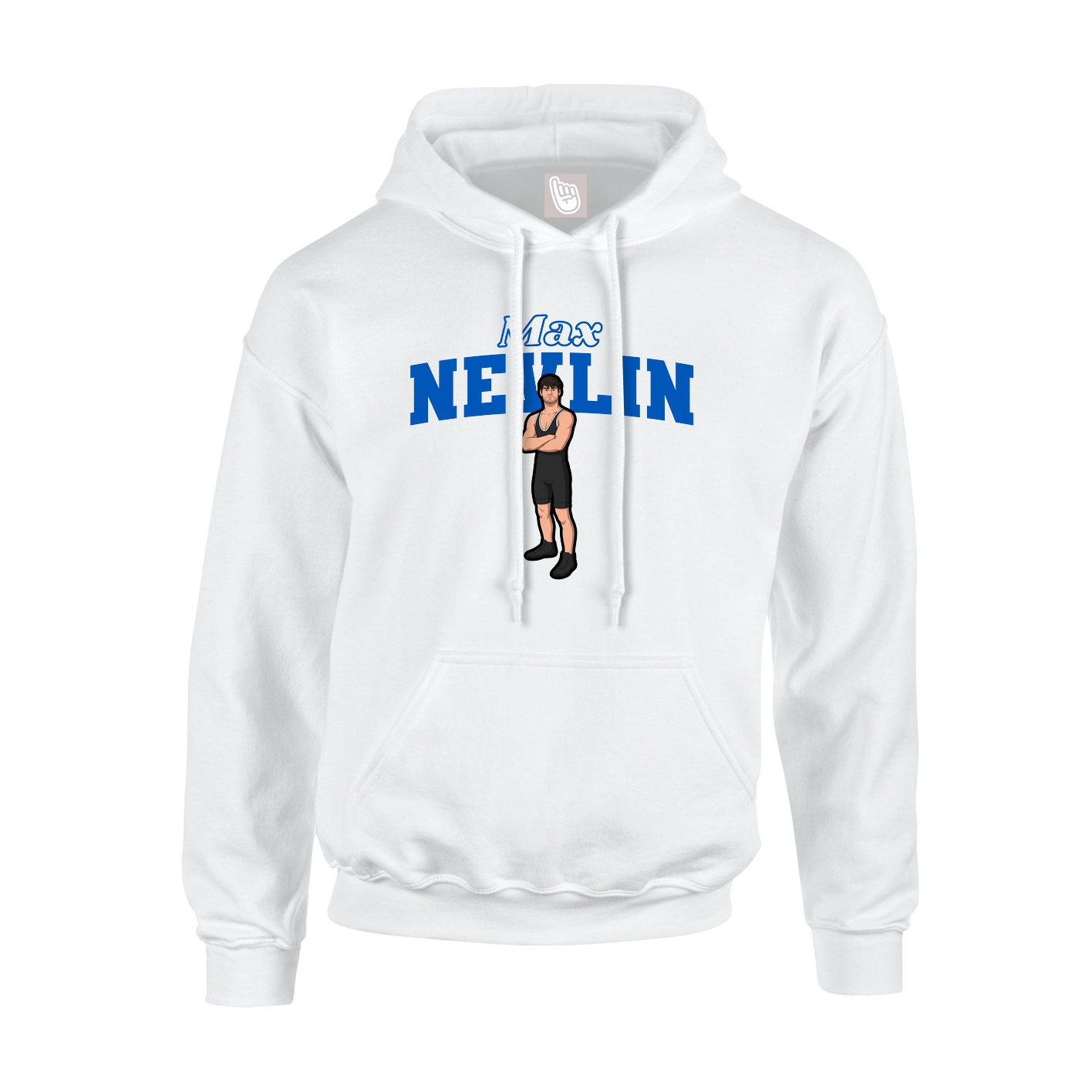 Hoodie — Name Arch in White