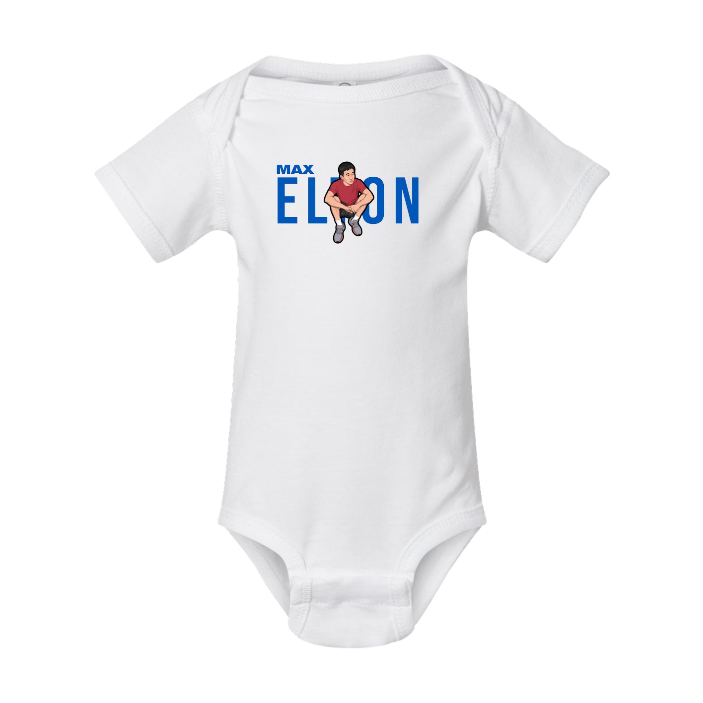 Baby Onesie — Player Name in White
