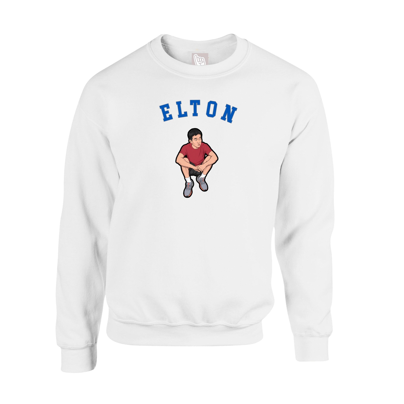 Fleece Crew — Shirsey Arch in White