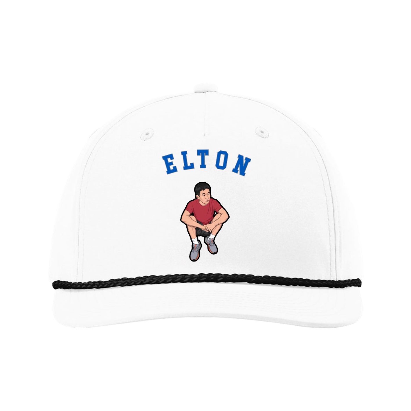 Five-Panel Classic Rope Cap — Shirsey Arch in White