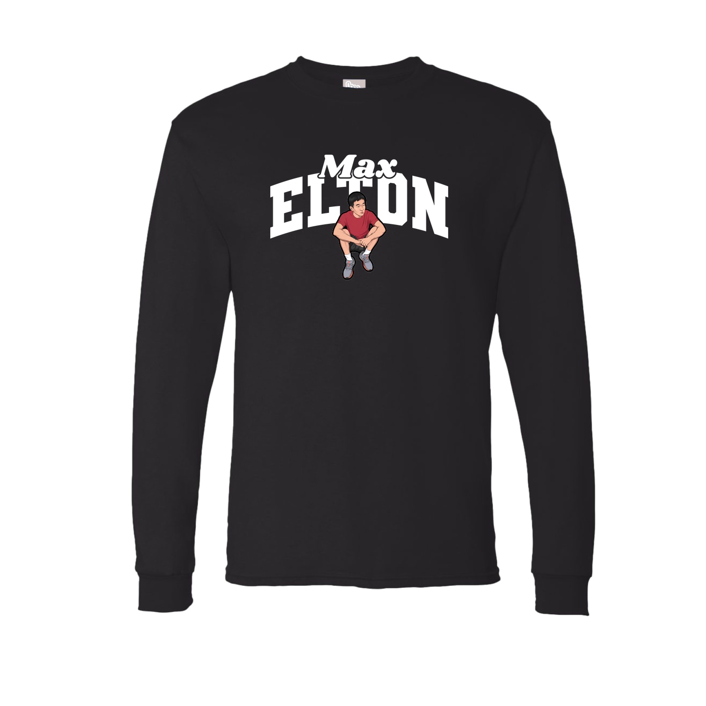 Long Sleeve Tee — Signature Arch in Black