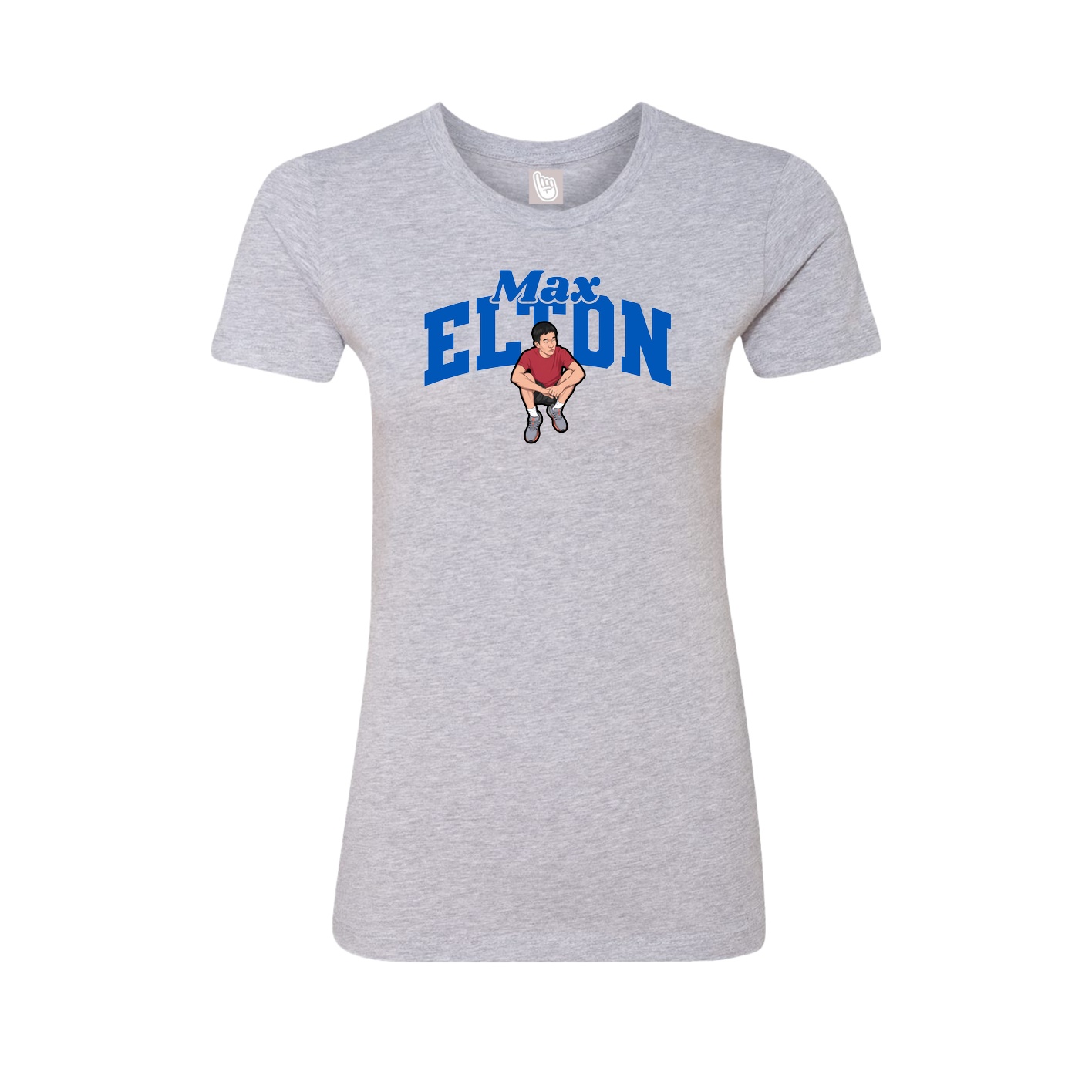 Fitted Women's Tee — Signature Arch in Grey