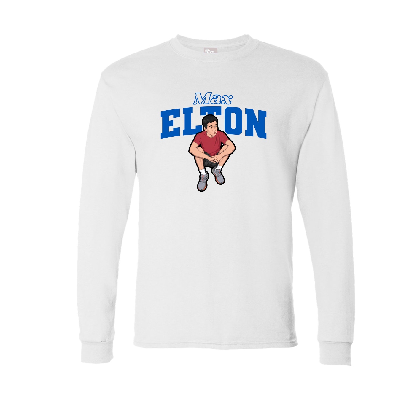 Long Sleeve Tee — Name Arch in White
