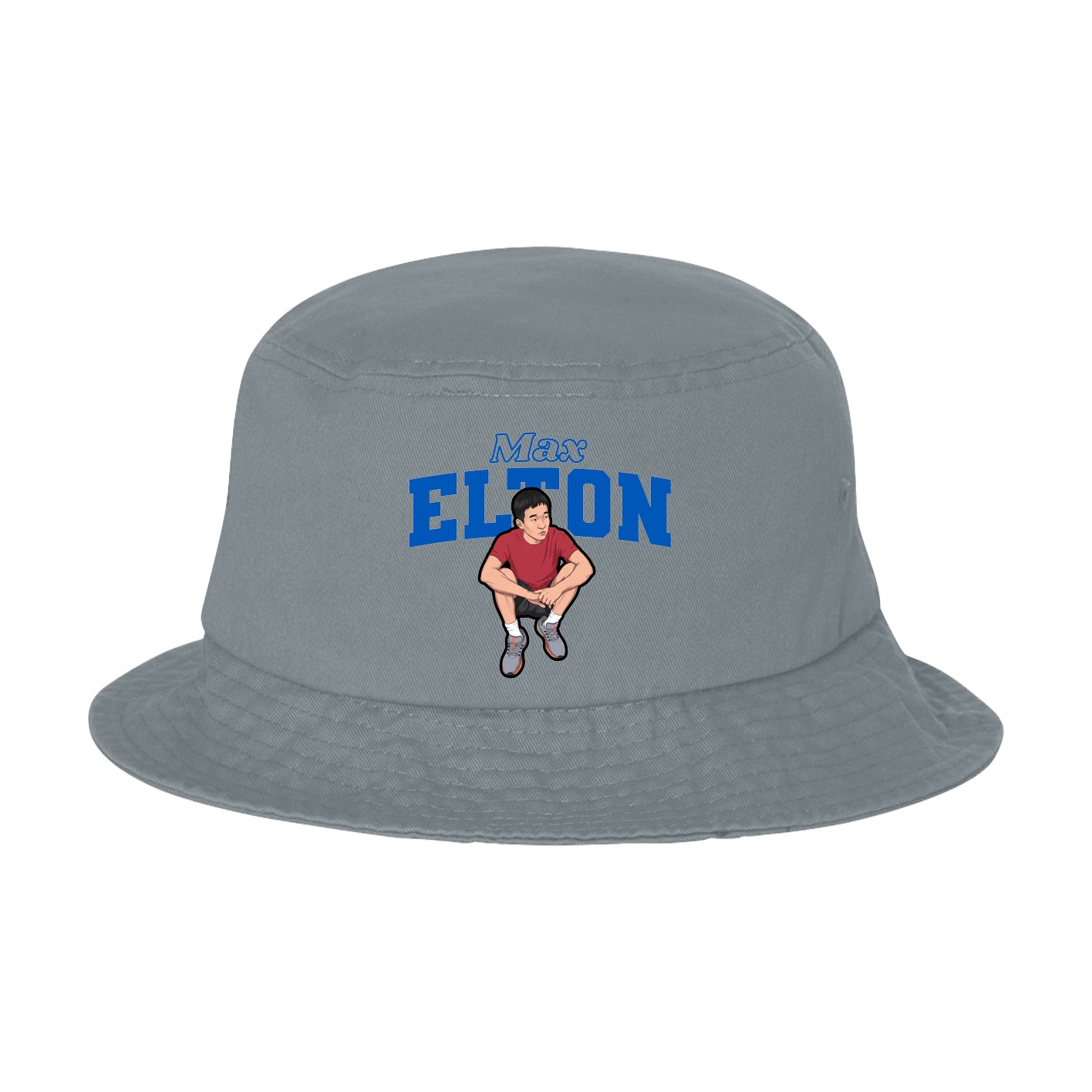Bucket Cap — Name Arch in Grey