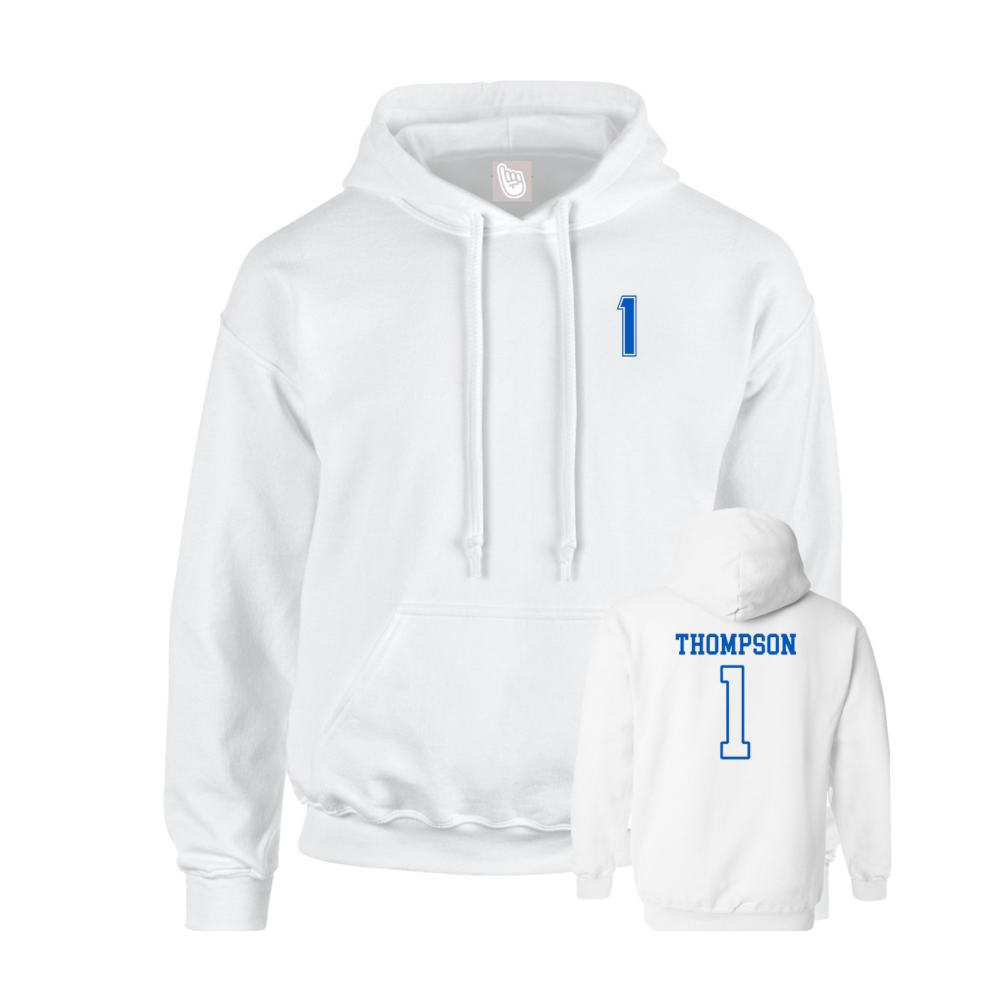 Hoodie — Chest Back in White