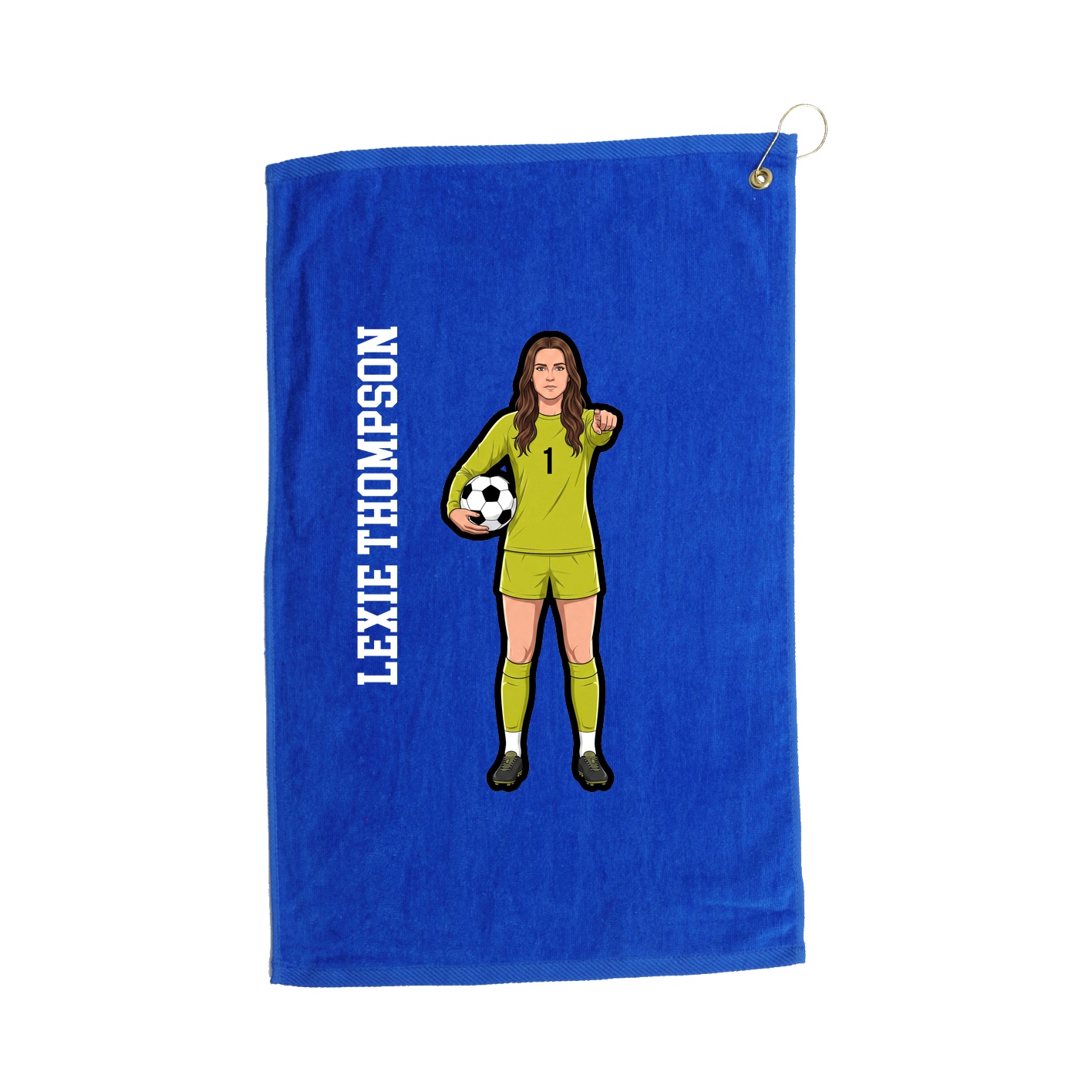 Golf Towel — Name Vertical in Royal
