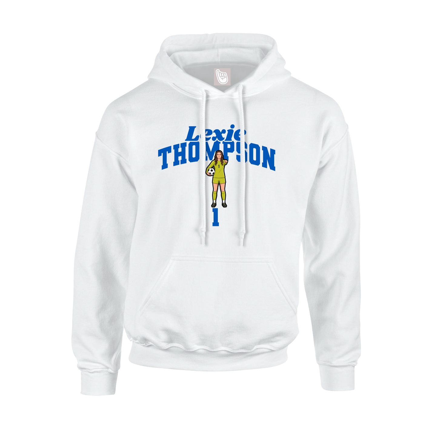Hoodie — Signature Arch in White