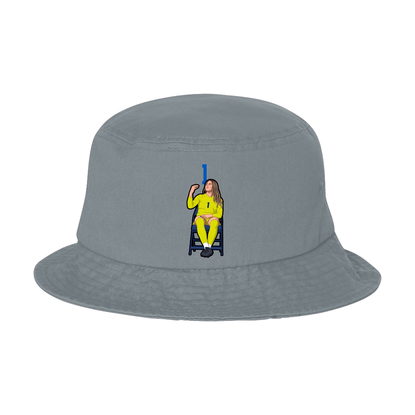Bucket Cap — Number Top in Grey