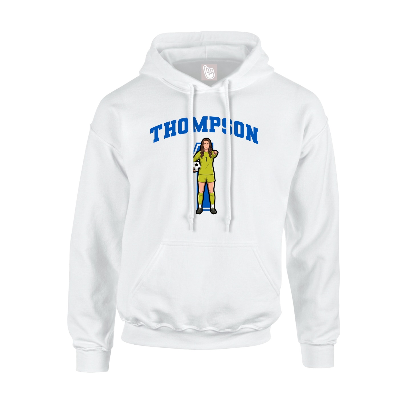 Hoodie — Number in White
