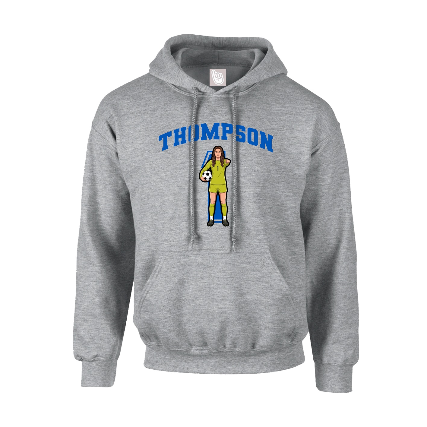 Youth Hoodie — Number in Grey