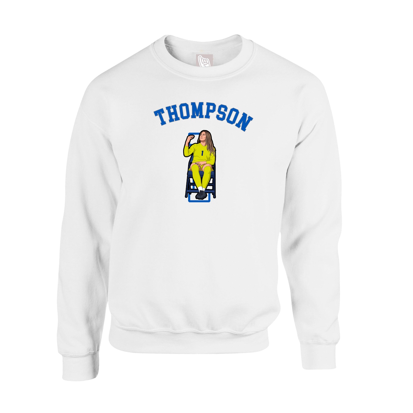 Fleece Crew — Shirsey Arch in White