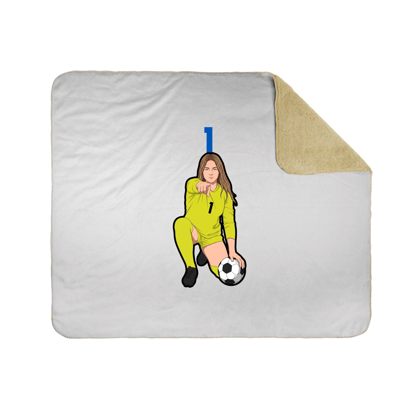 Throw Blanket — Number Top in White