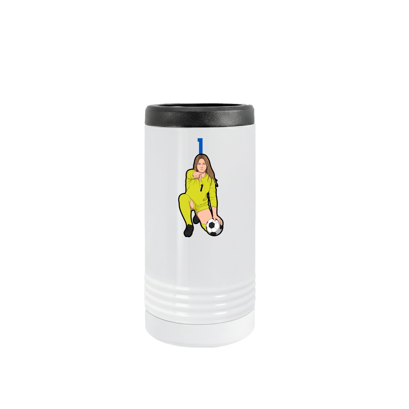 Slim Beverage Holder — Number Top in White