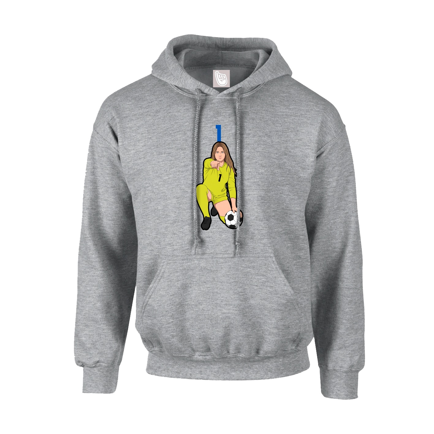Youth Hoodie — Number Top in Grey