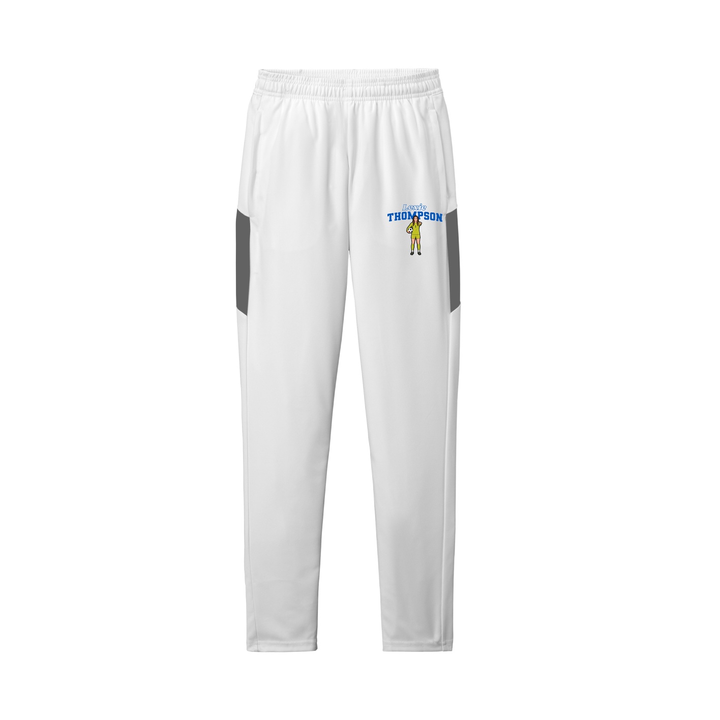 Team Travel Pant — Name Arch in White/Grey