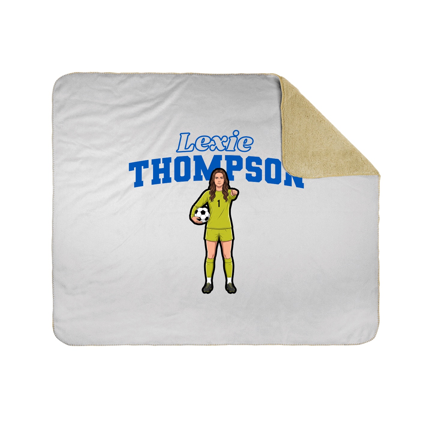 Throw Blanket — Name Arch in White
