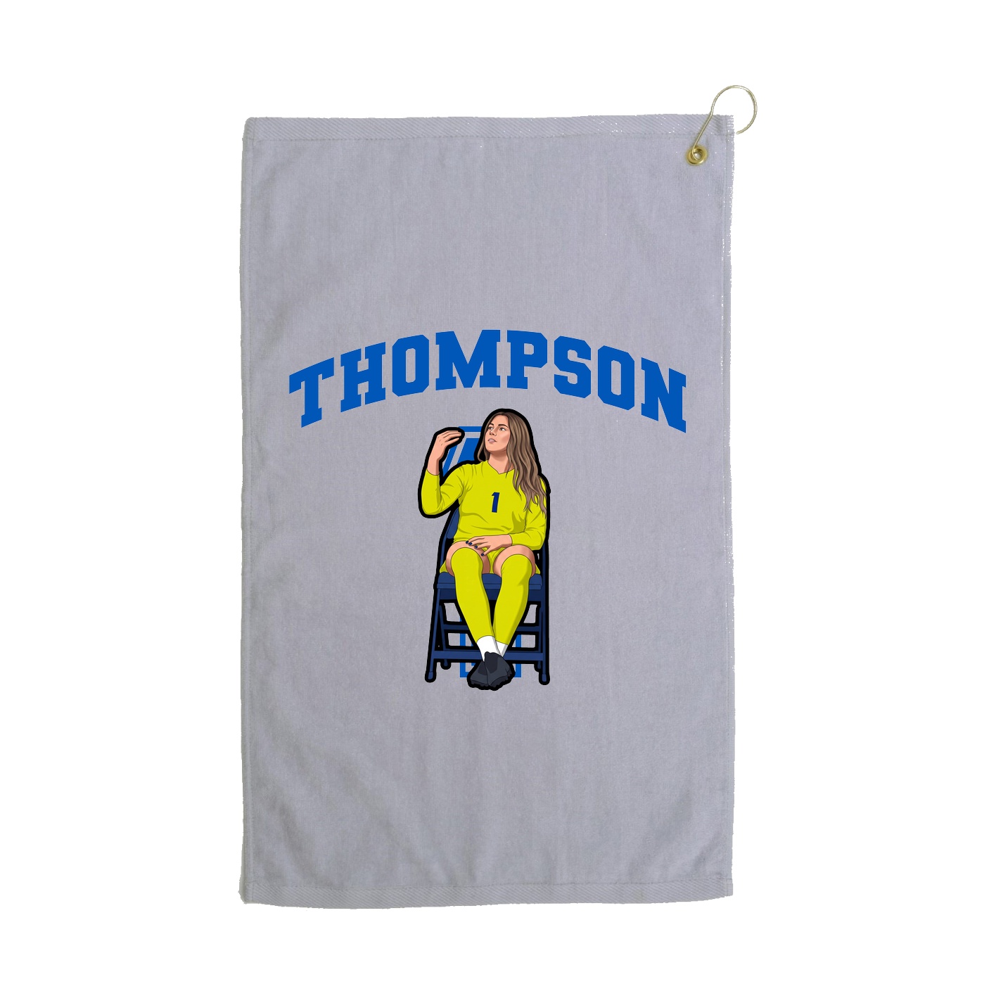 Golf Towel — Number in Grey