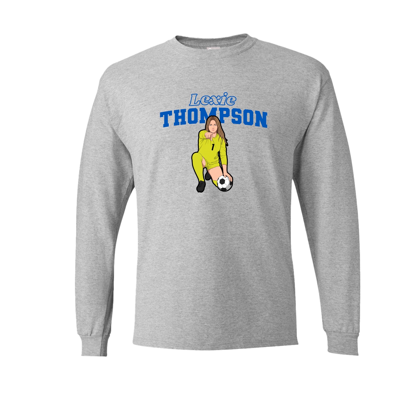 Long Sleeve Tee — Name Arch in Grey
