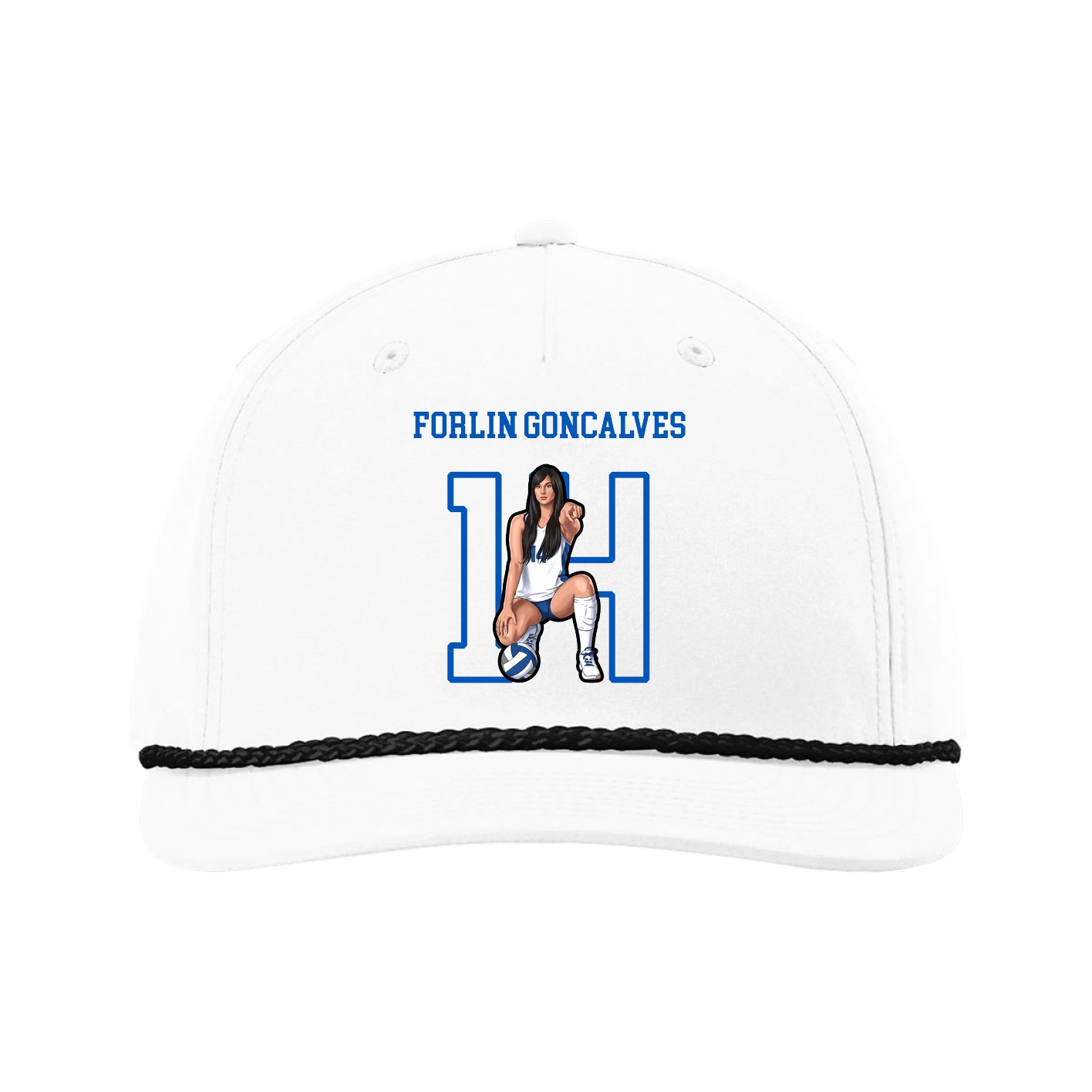 Five-Panel Classic Rope Cap — Shirsey in White