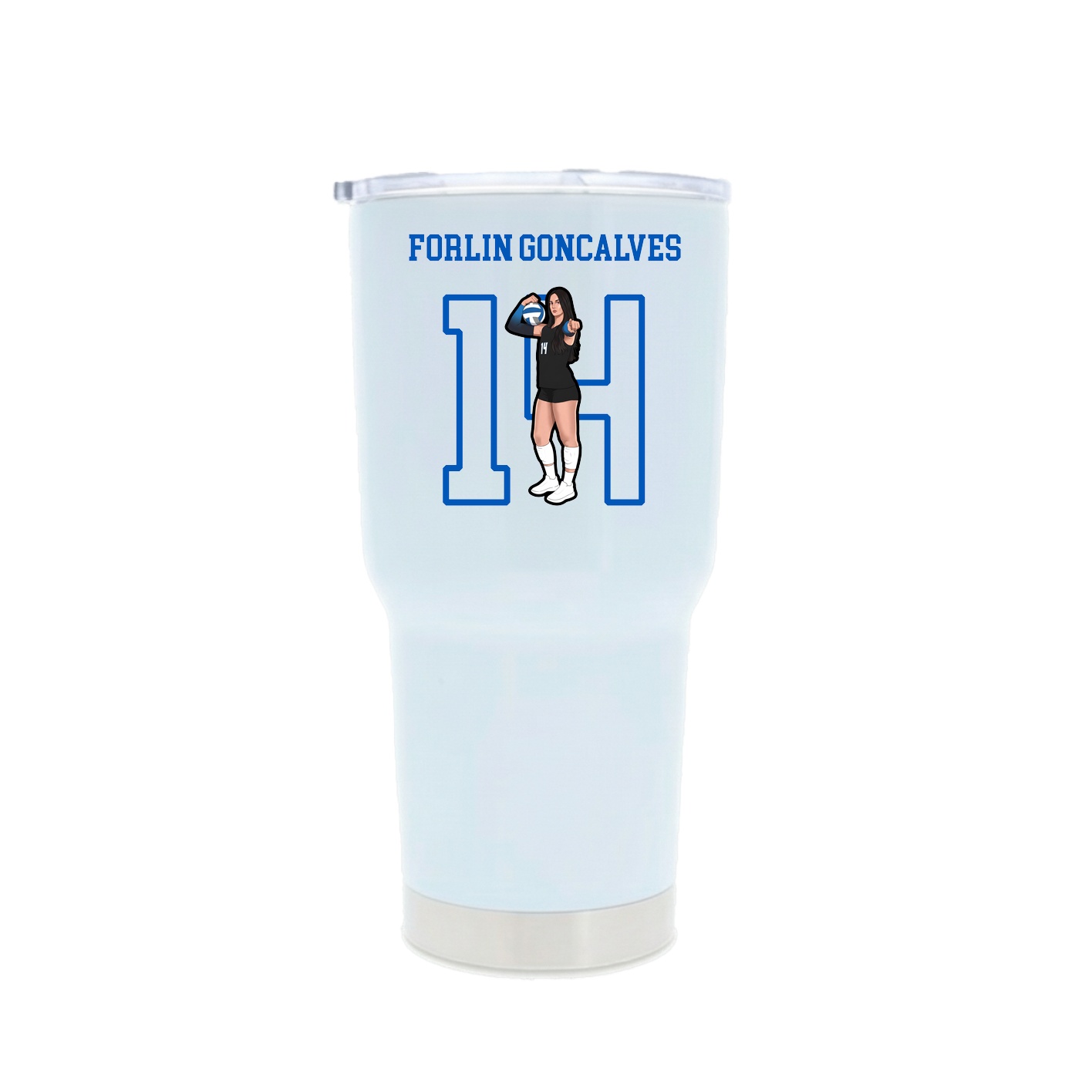 30oz Stainless Steel Tumbler — Shirsey in White