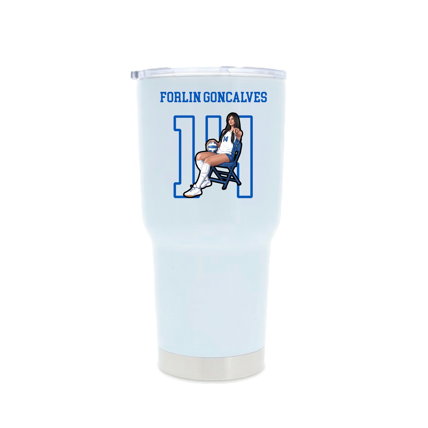 30oz Stainless Steel Tumbler — Shirsey in White
