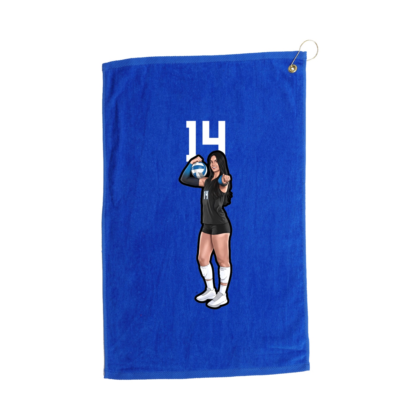 Golf Towel — Number Top in Royal