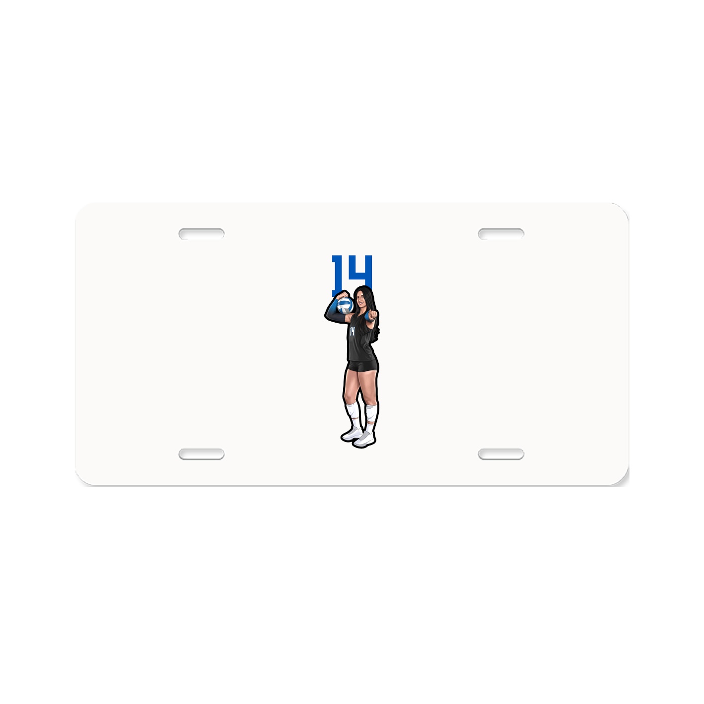 License Plate — Number Top in Classic
