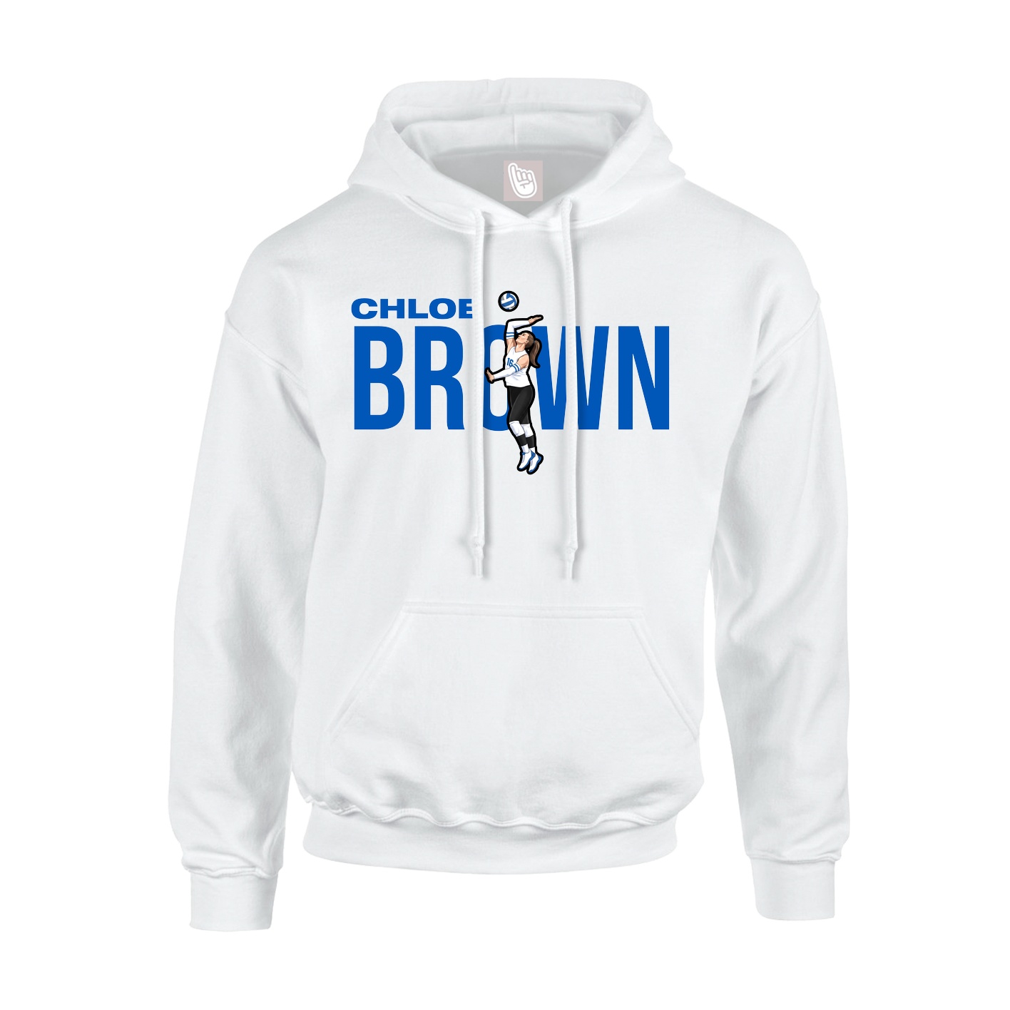 Youth Hoodie — Player Name in White
